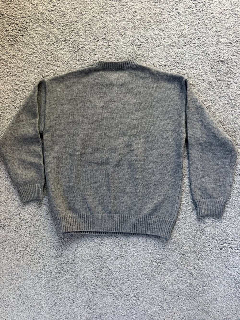 HELLO KANO Grey Teddy Bear Knit Crewneck Sweater Men's L - Unisex - Women's XL - Picture 9 of 11